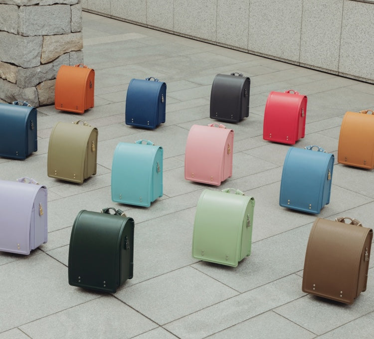 RECOの2026年ランドセルが並べられている