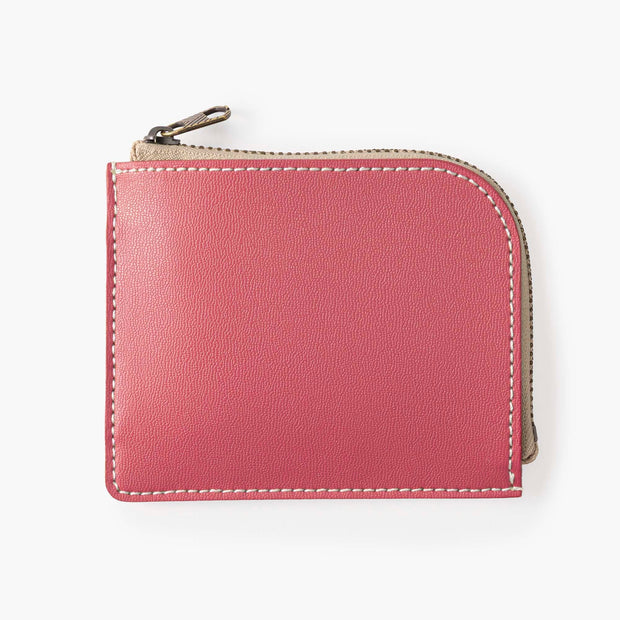 パスケース（牛革・コーラルピンク）