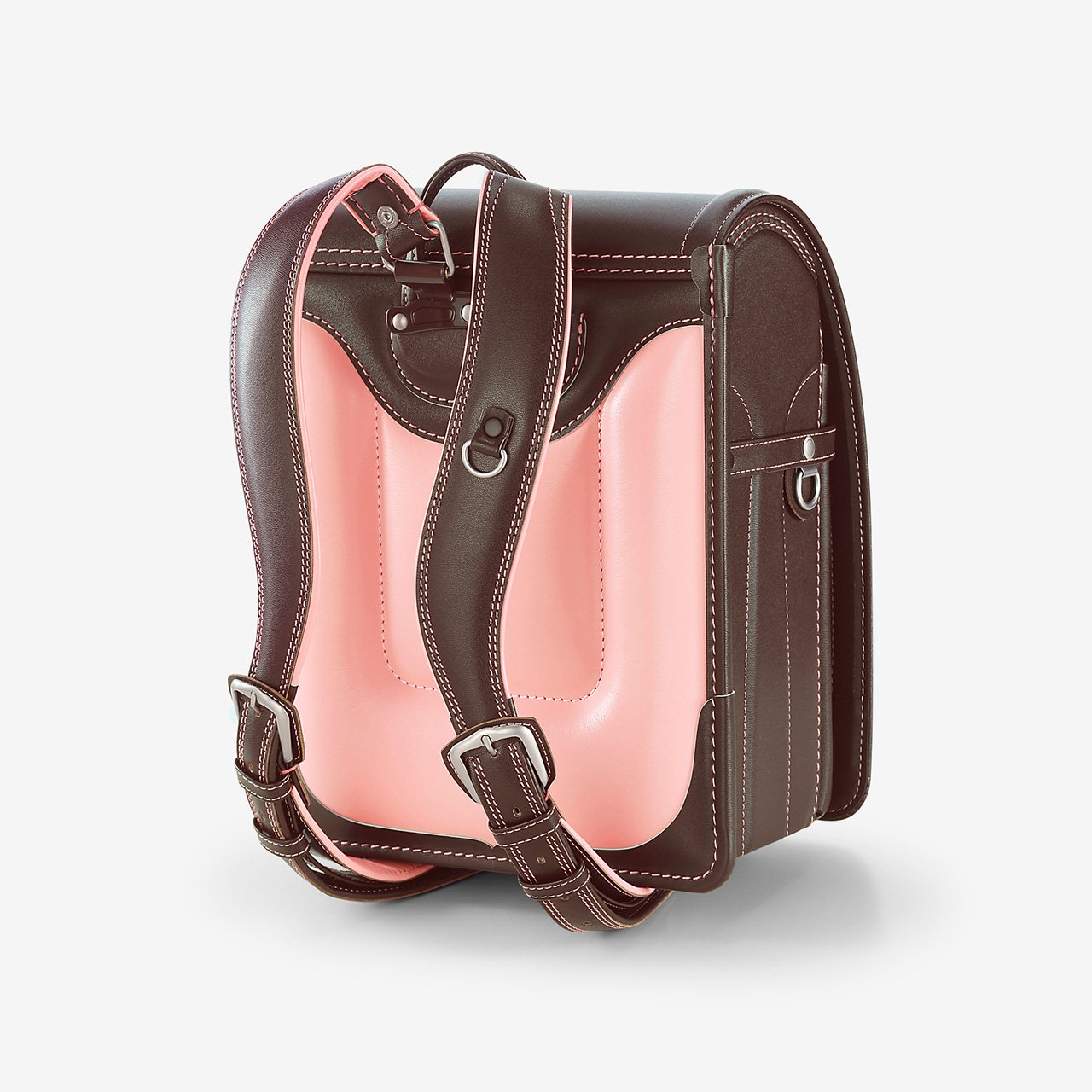 No.27 ベーシックカラープラス 牛革 茶×ピンク – 土屋鞄のランドセル